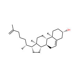 C=C(C)CCC[C@@H](C)[C@H]1CC[C@H]2[C@@H]3CC=C4C[C@@H](O)CC[C@]4(C)[C@H]3CC[C@@]21C ZINC000038966786