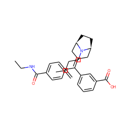 C=C(C)CCN1[C@H]2CC[C@@H]1CC(=C(c1ccc(C(=O)NCC)cc1)c1cccc(C(=O)O)c1)C2 ZINC000028378157