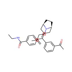 C=C(C)CCN1[C@H]2CC[C@@H]1CC(=C(c1ccc(C(=O)NCC)cc1)c1cccc(C(C)=O)c1)C2 ZINC000028383113