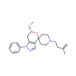 C=C(C)CCN1CCC2(CC1)O[C@@H](OC)Cc1c2cnn1-c1ccccc1 ZINC000072114384