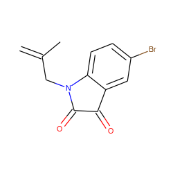 C=C(C)CN1C(=O)C(=O)c2cc(Br)ccc21 ZINC000002099787