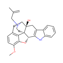 C=C(C)CN1CC[C@@]23c4c5ccc(OC)c4O[C@H]2c2[nH]c4ccccc4c2C[C@@]3(O)[C@H]1C5 ZINC000169368506