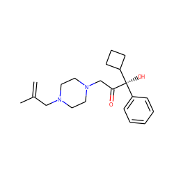 C=C(C)CN1CCN(CC(=O)[C@](O)(c2ccccc2)C2CCC2)CC1 ZINC000022940334