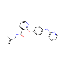 C=C(C)CNC(=O)c1cccnc1Oc1ccc(Nc2ccccn2)cc1 ZINC000148309587