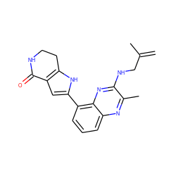 C=C(C)CNc1nc2c(-c3cc4c([nH]3)CCNC4=O)cccc2nc1C ZINC000222445386