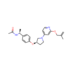 C=C(C)COc1cc(N2CC[C@@H](Oc3ccc([C@H](C)NC(C)=O)cc3)C2)ccn1 ZINC000169709780