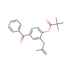 C=C(C)Cc1cc(C(=O)c2ccccc2)ccc1OC(=O)C(C)(C)C ZINC000026003090