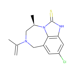 C=C(C)N1Cc2cc(Cl)cc3[nH]c(=S)n(c23)[C@H](C)C1 ZINC000101649754