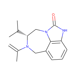 C=C(C)N1Cc2cccc3[nH]c(=O)n(c23)C[C@H]1C(C)C ZINC000101649737