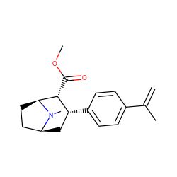 C=C(C)c1ccc([C@@H]2C[C@H]3CC[C@@H]([C@@H]2C(=O)OC)N3C)cc1 ZINC000036271138