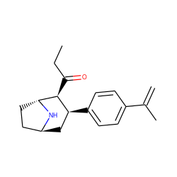 C=C(C)c1ccc([C@H]2C[C@H]3CC[C@@H](N3)[C@H]2C(=O)CC)cc1 ZINC000100771818