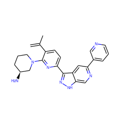 C=C(C)c1ccc(-c2n[nH]c3cnc(-c4cccnc4)cc23)nc1N1CCC[C@H](N)C1 ZINC000224619047