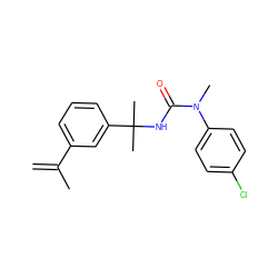 C=C(C)c1cccc(C(C)(C)NC(=O)N(C)c2ccc(Cl)cc2)c1 ZINC000095575086