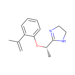 C=C(C)c1ccccc1O[C@@H](C)C1=NCCN1 ZINC000073313028