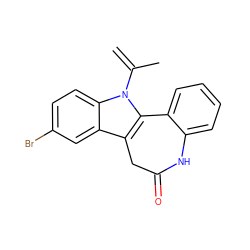 C=C(C)n1c2c(c3cc(Br)ccc31)CC(=O)Nc1ccccc1-2 ZINC000027108511