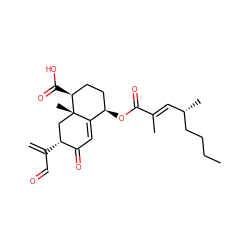 C=C(C=O)[C@@H]1C[C@@]2(C)C(=CC1=O)[C@H](OC(=O)/C(C)=C/[C@H](C)CCCC)CC[C@@H]2C(=O)O ZINC000026403488