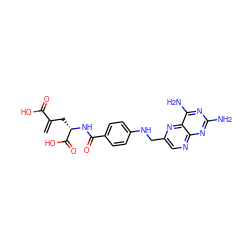 C=C(C[C@H](NC(=O)c1ccc(NCc2cnc3nc(N)nc(N)c3n2)cc1)C(=O)O)C(=O)O ZINC000013860904