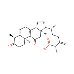 C=C(CC[C@@H](C)[C@H]1CC[C@H]2C3=C(C(=O)C[C@@]21C)[C@@]1(C)CCC(=O)[C@@H](C)[C@@H]1CC3)[C@H](C)C(=O)O ZINC000028651023