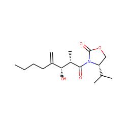 C=C(CCCC)[C@@H](O)[C@H](C)C(=O)N1C(=O)OC[C@@H]1C(C)C ZINC000143960198