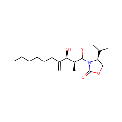 C=C(CCCCCC)[C@@H](O)[C@H](C)C(=O)N1C(=O)OC[C@@H]1C(C)C ZINC000143966045