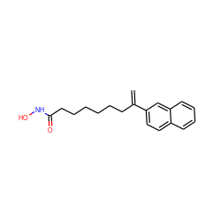 C=C(CCCCCCC(=O)NO)c1ccc2ccccc2c1 ZINC000013474413