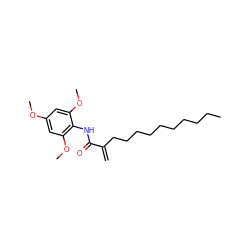 C=C(CCCCCCCCCC)C(=O)Nc1c(OC)cc(OC)cc1OC ZINC000036349551