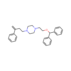 C=C(CCN1CCN(CCOC(c2ccccc2)c2ccccc2)CC1)c1ccccc1 ZINC000023360849