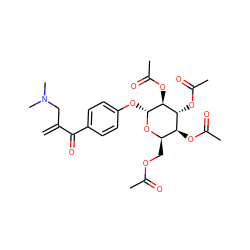 C=C(CN(C)C)C(=O)c1ccc(O[C@H]2O[C@H](COC(C)=O)[C@H](OC(C)=O)[C@@H](OC(C)=O)[C@@H]2OC(C)=O)cc1 ZINC000105409096