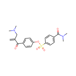 C=C(CN(C)C)C(=O)c1ccc(OS(=O)(=O)c2ccc(C(=O)N(C)C)cc2)cc1 ZINC000013741926