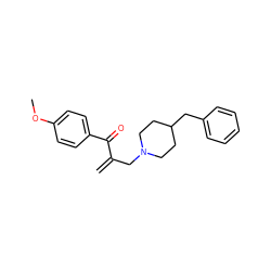 C=C(CN1CCC(Cc2ccccc2)CC1)C(=O)c1ccc(OC)cc1 ZINC000029045791