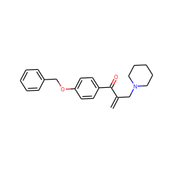 C=C(CN1CCCCC1)C(=O)c1ccc(OCc2ccccc2)cc1 ZINC000013741921