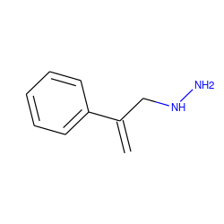 C=C(CNN)c1ccccc1 ZINC000019172459