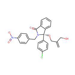 C=C(CO)CO[C@@]1(c2ccc(Cl)cc2)c2ccccc2C(=O)N1Cc1ccc([N+](=O)[O-])cc1 ZINC000117235412