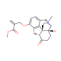 C=C(COc1ccc2c3c1O[C@H]1C(=O)CC[C@@]4(O)[C@@H](C2)N(C)CC[C@]314)C(=O)OC ZINC000013730978