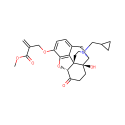 C=C(COc1ccc2c3c1O[C@H]1C(=O)CC[C@@]4(O)[C@@H](C2)N(CC2CC2)CC[C@]314)C(=O)OC ZINC000013730981