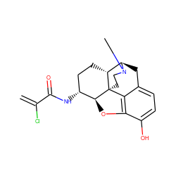 C=C(Cl)C(=O)N[C@@H]1CC[C@@H]2[C@H]3Cc4ccc(O)c5c4[C@@]2(CCN3C)[C@H]1O5 ZINC000169307572