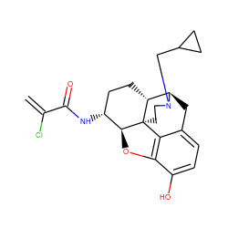 C=C(Cl)C(=O)N[C@@H]1CC[C@@H]2[C@H]3Cc4ccc(O)c5c4[C@@]2(CCN3CC2CC2)[C@H]1O5 ZINC000169368260