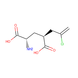 C=C(Cl)C[C@H](C[C@H](N)C(=O)O)C(=O)O ZINC000013808477