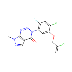 C=C(Cl)COc1cc(-n2nnc3c(cnn3C)c2=O)c(F)cc1Cl ZINC000103288648