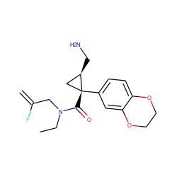 C=C(F)CN(CC)C(=O)[C@@]1(c2ccc3c(c2)OCCO3)C[C@H]1CN ZINC000029047457