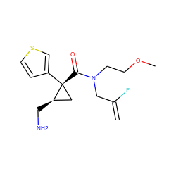 C=C(F)CN(CCOC)C(=O)[C@@]1(c2ccsc2)C[C@H]1CN ZINC000029042742