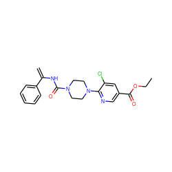 C=C(NC(=O)N1CCN(c2ncc(C(=O)OCC)cc2Cl)CC1)c1ccccc1 ZINC000096272842