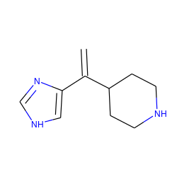 C=C(c1c[nH]cn1)C1CCNCC1 ZINC000013530299