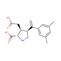 C=C(c1cc(C)cc(C)c1)[C@H]1CN[C@H](C(=O)O)[C@H]1CC(=O)O ZINC000013758373