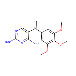 C=C(c1cc(OC)c(OC)c(OC)c1)c1cnc(N)nc1N ZINC000013760477