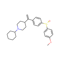 C=C(c1ccc([S@+]([O-])c2ccc(OC)cc2)cc1)C1CCN(C2CCCCC2)CC1 ZINC000013909770