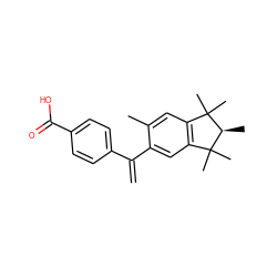 C=C(c1ccc(C(=O)O)cc1)c1cc2c(cc1C)C(C)(C)[C@@H](C)C2(C)C ZINC000013742675