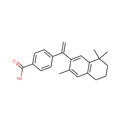 C=C(c1ccc(C(=O)O)cc1)c1cc2c(cc1C)CCCC2(C)C ZINC000013742673