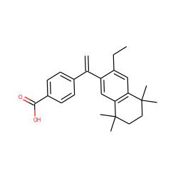 C=C(c1ccc(C(=O)O)cc1)c1cc2c(cc1CC)C(C)(C)CCC2(C)C ZINC000013738450