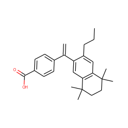 C=C(c1ccc(C(=O)O)cc1)c1cc2c(cc1CCC)C(C)(C)CCC2(C)C ZINC000013738452